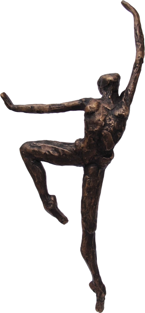 Sculpture en bronze, danseuse en mouvement